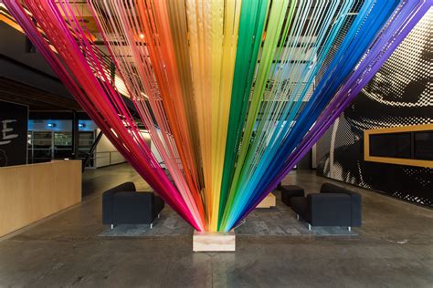 Rainbow Ribbon Art Installation Rainbow Art Ribbon Art Geometric Art