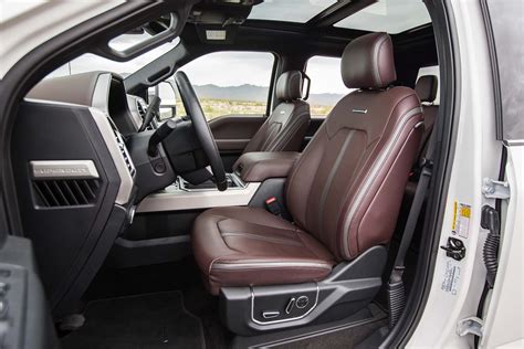 2017 Ford F 250 Platinum 4x4 67l Front Interior Seats 60 Motor Trend