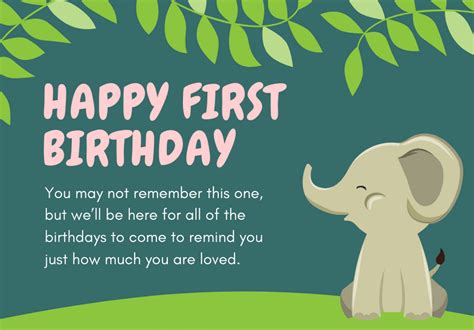 150 Perfect First Birthday Card Messages
