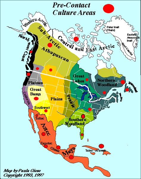 North American Pre Contact Native Culture Areas Gis Map American Indian History Native
