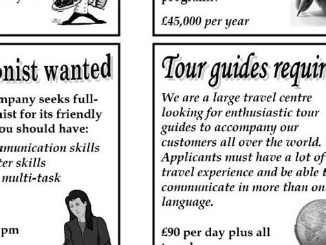 Job Advertisements Cards Teaching Resources