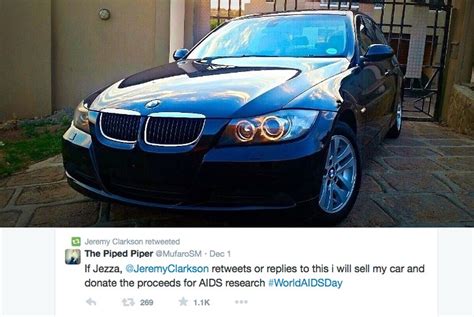Man seeks jeremy clarkson's attention, will sell bmw for charity