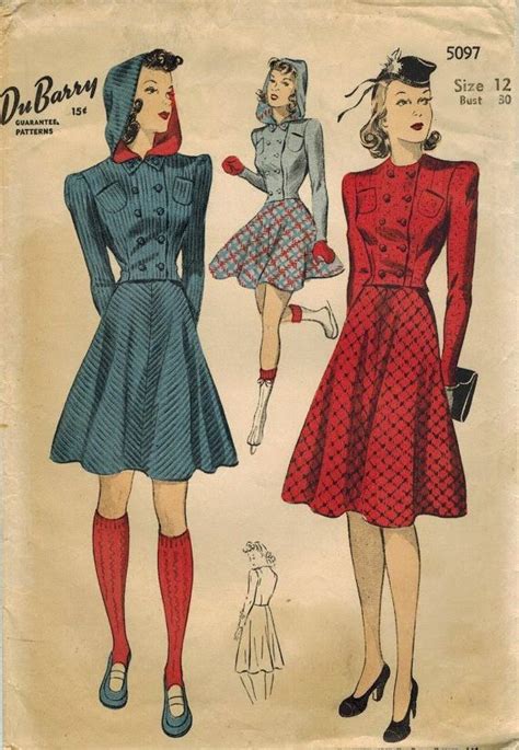 Vintage Patterns Of Drool 1940s Fashion Fashion Sewing Look Fashion