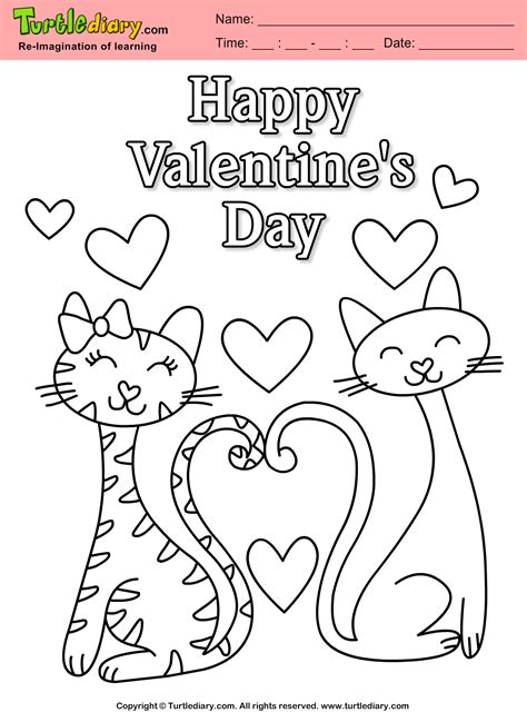 Printable happy valentines coloring pages are a fun way for kids of all ages to develop creativity, focus, motor skills and color recognition. Happy Valentines Day Coloring Sheet | Turtle Diary