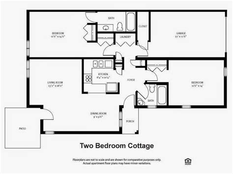 Browse this beautiful selection of small 2 bedroom house plans, cabin house plans and cottage house plans if our two bedroom house designs are available in a variety of styles from modern to rustic and everything in. Small 2 Bedroom Cottage Plans - AyanaHouse