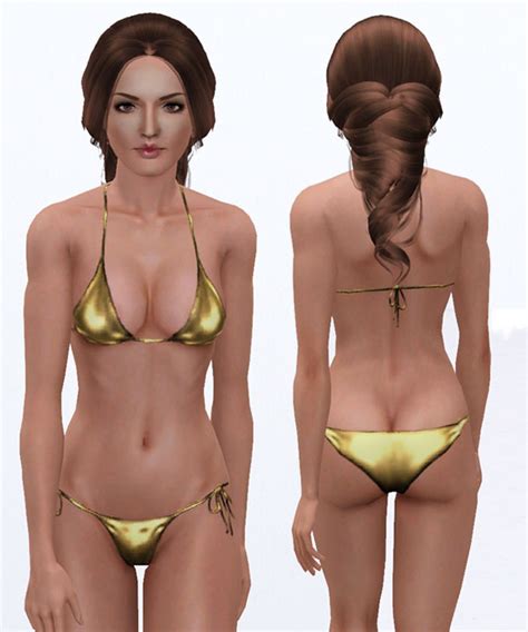 Mod The Sims Metallic String Bikini Set