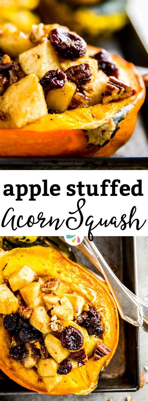 Cranberry Apple Stuffed Acorn Squash Is The Perfect Harvest Inspired