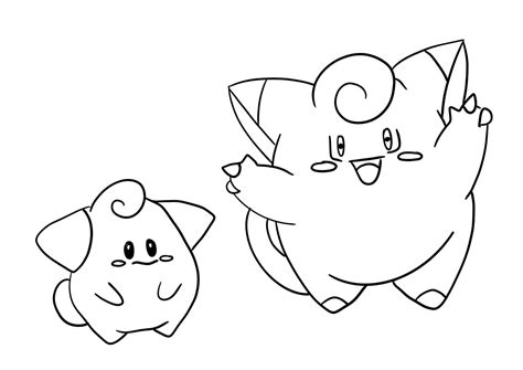 Clefairy Pokemon Coloring Pages Free Coloring Pages For Kids
