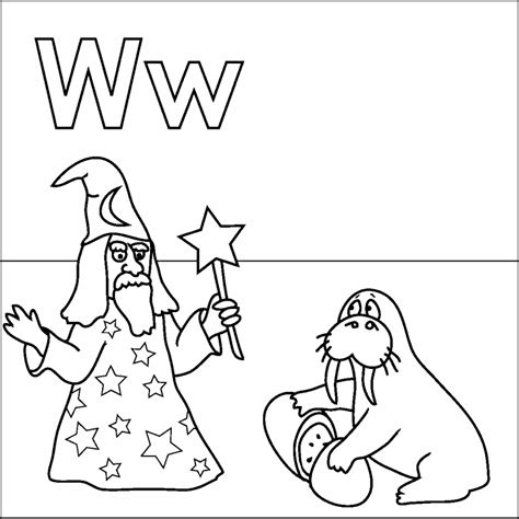 Letter W Coloring Page Coloring Pages 4 U