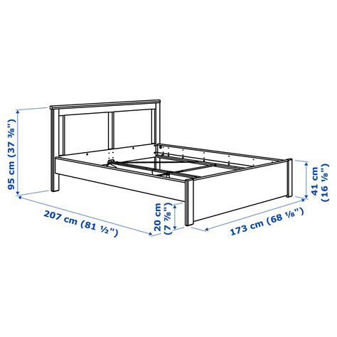 songesand bed frame white luröy 160x200 cm ikea indonesia