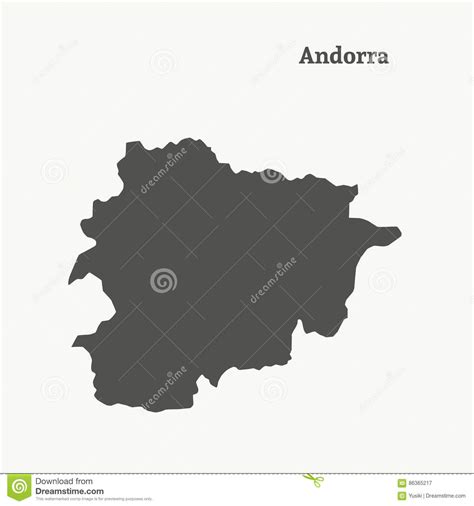 Outline main cities roads names. Outline Map Of Andorra. Vector Illustration. Stock Vector ...