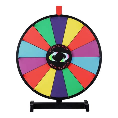 Winspin 18 Round Tabletop Color Prize Wheel 14 Clicker Slots Editable