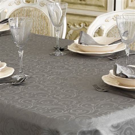 Luxury Dark Grey Tablecloth Anti Stain Proof Resistant Etsy