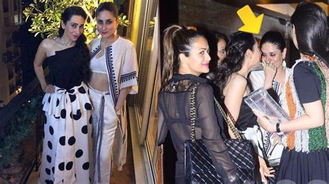 Karisma Kapoor Kisses Sister Kareena Kapoor As A Protective Elder Sister At Malaika Arora Party