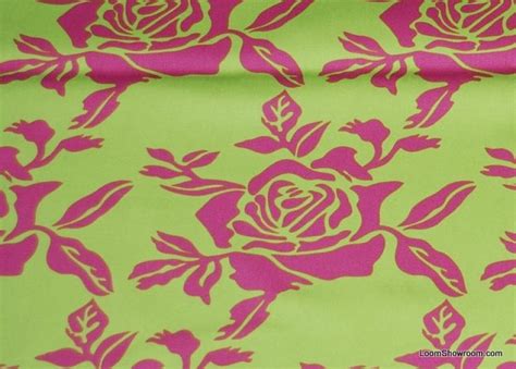 For Your Home Retro Modern Damask Print Bright Lime Green Background