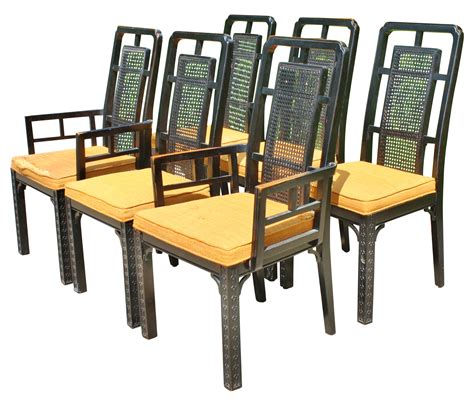 Vintage Chinese Chippendale Chairs - Set of 6 | Chairish