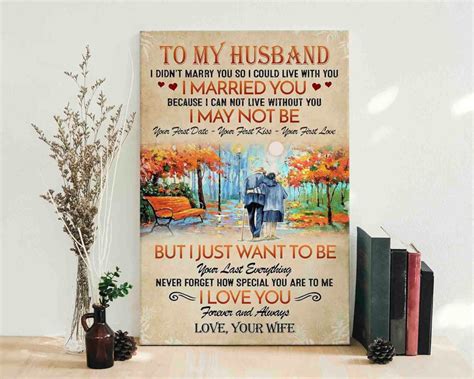 To My Husband I didn't Marry You So I Could Live With You | Etsy