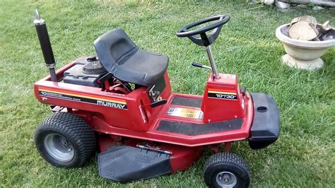 Late S Murray Riding Lawnmower With Scooter Muffler Stack M Badge YouTube