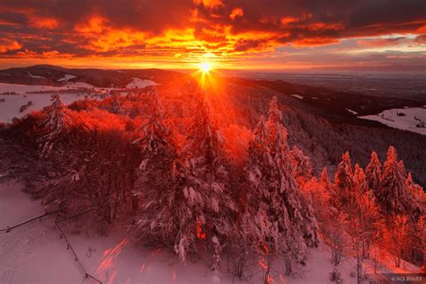 Schauinsland Sunset Black Forest Germany Mountain Photography By