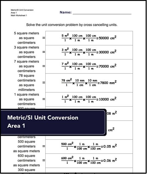 Each si unit is represented by a symbol, rather than an abbreviation. Unit conversion worksheets for converting metric/SI area ...