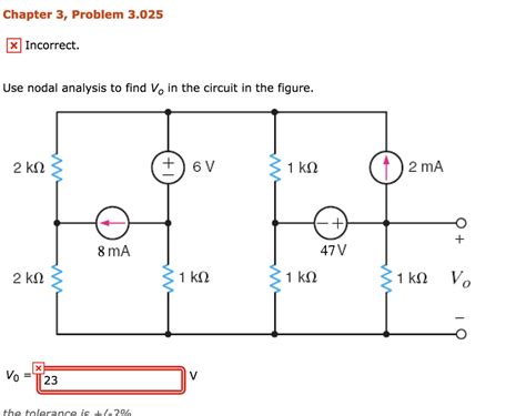 Solved Use Nodal Analysis To Find Vo In The Circuit In The Chegg Com