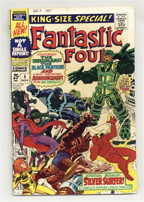 Fantastic Four 1961 1st Series Annual 5 Vg 40