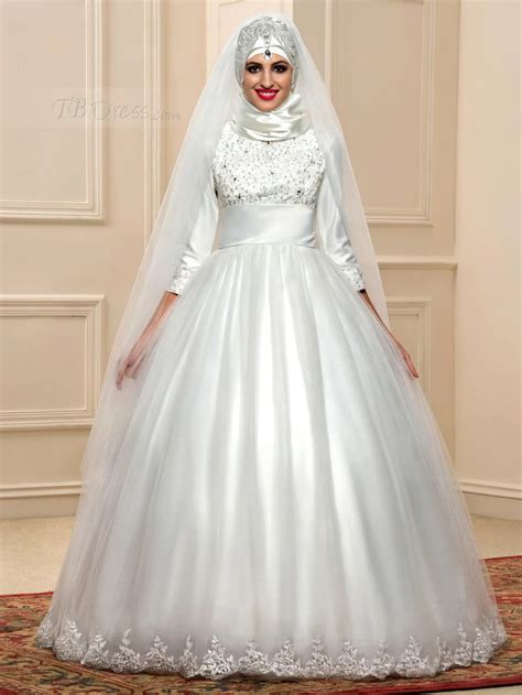 Traditional Arabic Wedding Dresses With Hijab