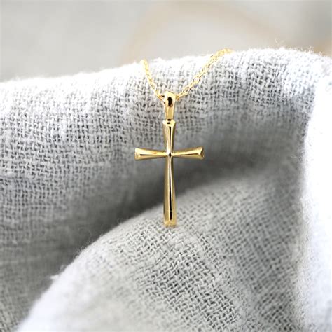 Dainty Gold Cross Necklacedainty Cross Necklace Gift For Etsy