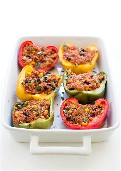 Healthy Mexican Turkey And Quinoa Stuffed Peppers Recipe Stuffed