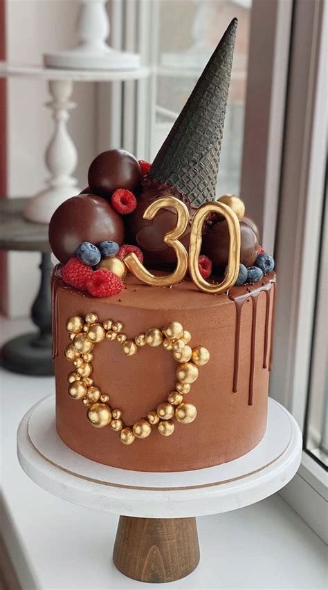 54 Jaw Droppingly Beautiful Birthday Cake 30th Chocolate Birthday Cake