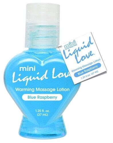 Liquid Love Edible Flavored Warming Massage Oil Lotion Blue Raspberry Lubricant For Sale Online