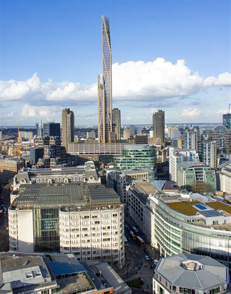 300 Metre Tall Wooden Skyscraper Oakwood Tower At Barbican By Plp And