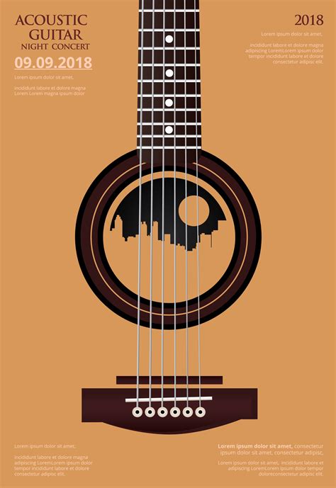 Guitar Concert Poster Background Template Vector Illustration 641579