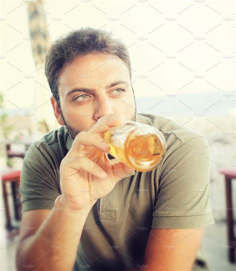 Young Man Drinking Beer High Quality People Images ~ Creative Market