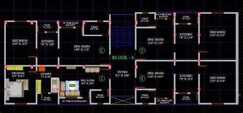 1 Bhk Apartment Cad Drawing Is Given In This Cad File Download This