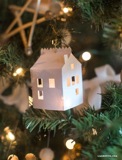 diy paper house christmas ornament diy christmas