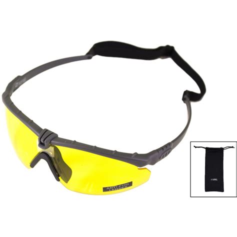 Tactical Battle Glasses Grey Frame Yellow Lense [np]