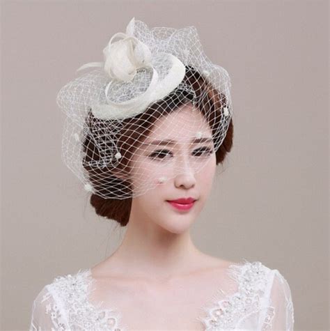 bridal net feather hats bridal feathers fascinator bride face veils wedding hats bride hair hat