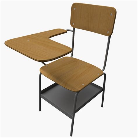 School Desk 3d Model 8 Blend Max C4d Fbx Obj Ma Free3d