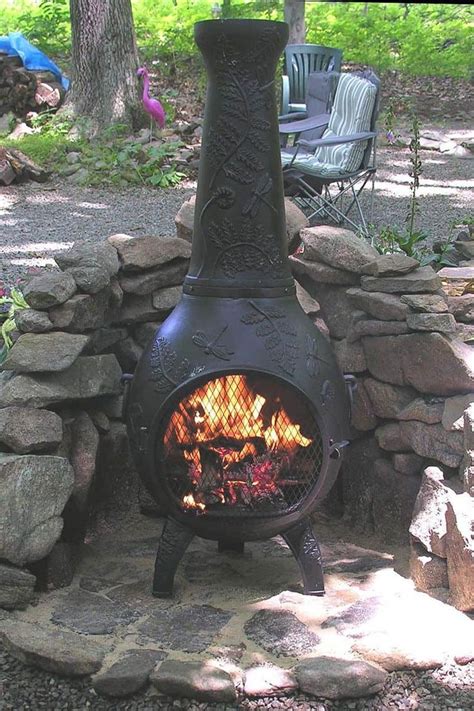 Cast Aluminum Chiminea Outdoor Fireplace Fireplace Guide By Linda