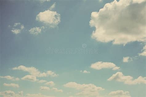 Clouds And Sky Vintage Retro Style Stock Photo Image Of Background