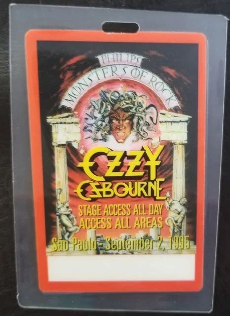 Black Sabbath Ozzy Osbourne 1995 Original Vintage Tour Laminate