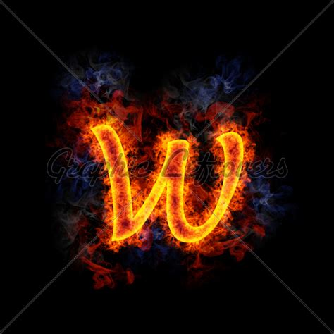 Fiery Letter W · Gl Stock Images