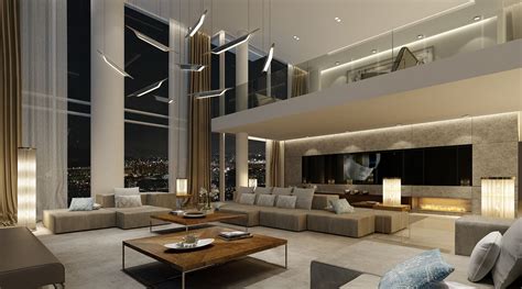 Luxury Penthouse Living Room Luxury Penthouse Interior Mansion