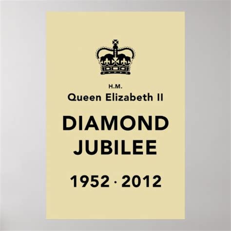 Diamond Jubilee Commemorative Poster Calm Zazzle