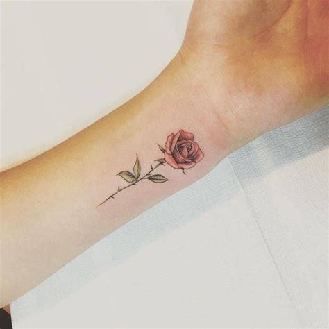 Red Rose Tattoo On The Inner Wrist Small Rose Tattoo Rose Tattoos