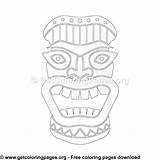 Tiki Mask Coloring Pages Choose Board sketch template