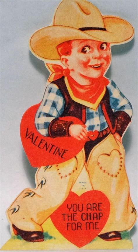 40s Cowboy Valentine Card Cowboy Valentines