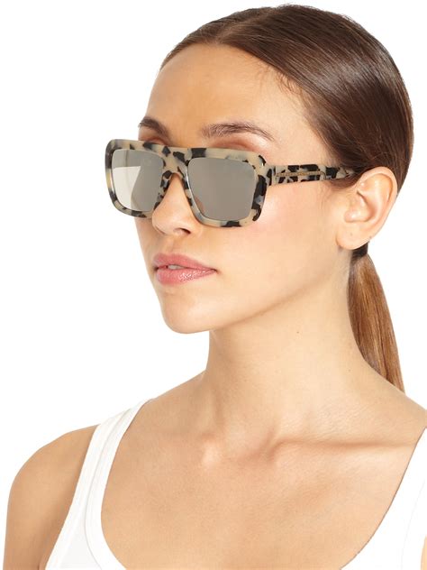 Lyst Stella Mccartney Oversized Square Sunglasses In Gray