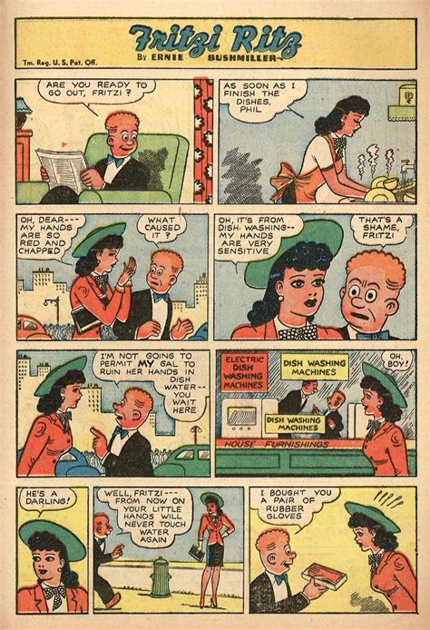 Fritzi Writz Comic Strip By Ernie Bushmiller And Larry Whittington Ran